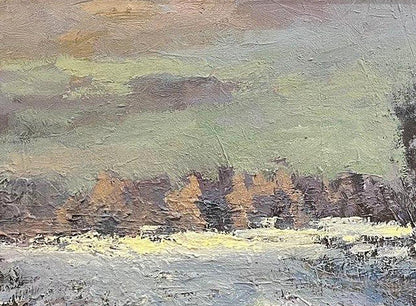 Oil painting Fields behind Opishna Volodymyr Pashchenko