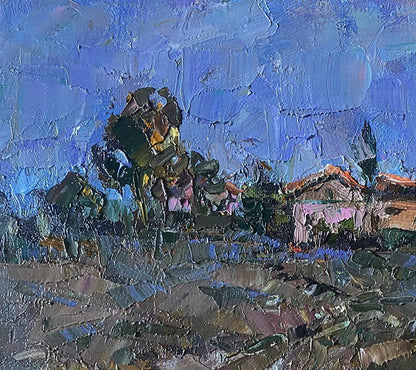 Oil painting Moon morning Oleksiy Ivanyuk