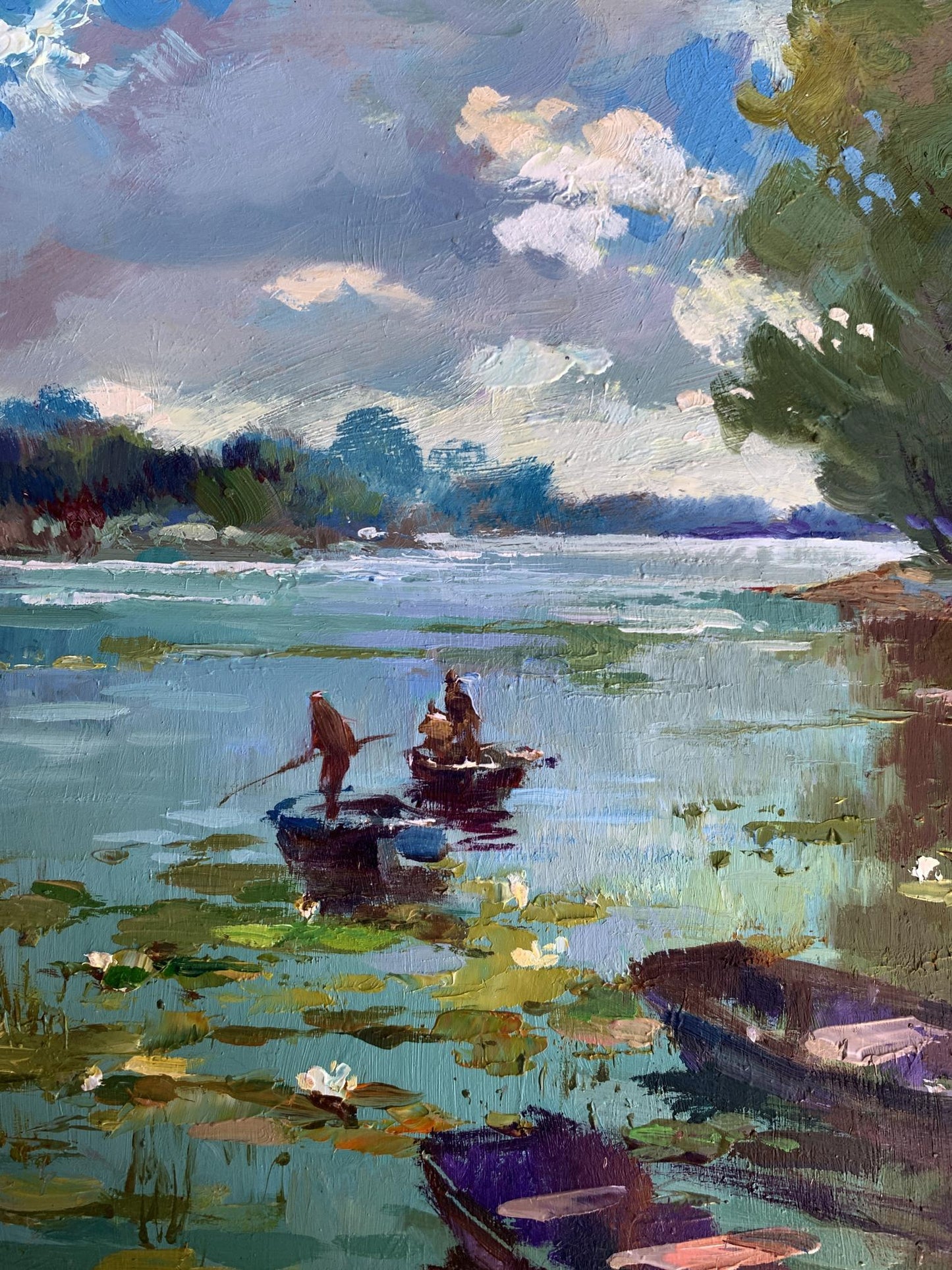 OIl painting Boat trip Yuriy Suprunchuk