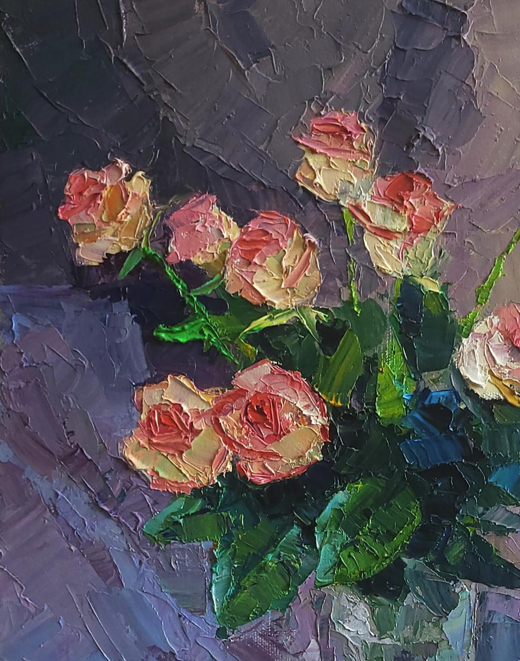 Oil painting Roses in crystal Boris Serdyuk