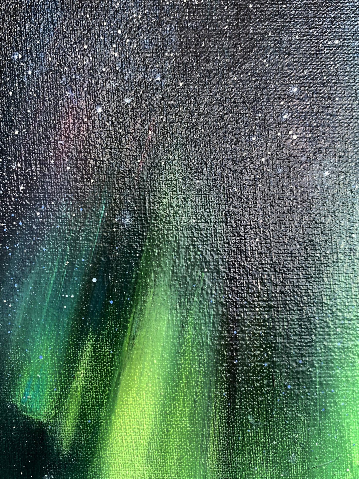 Oil painting Northern lights Tatyana Derdey