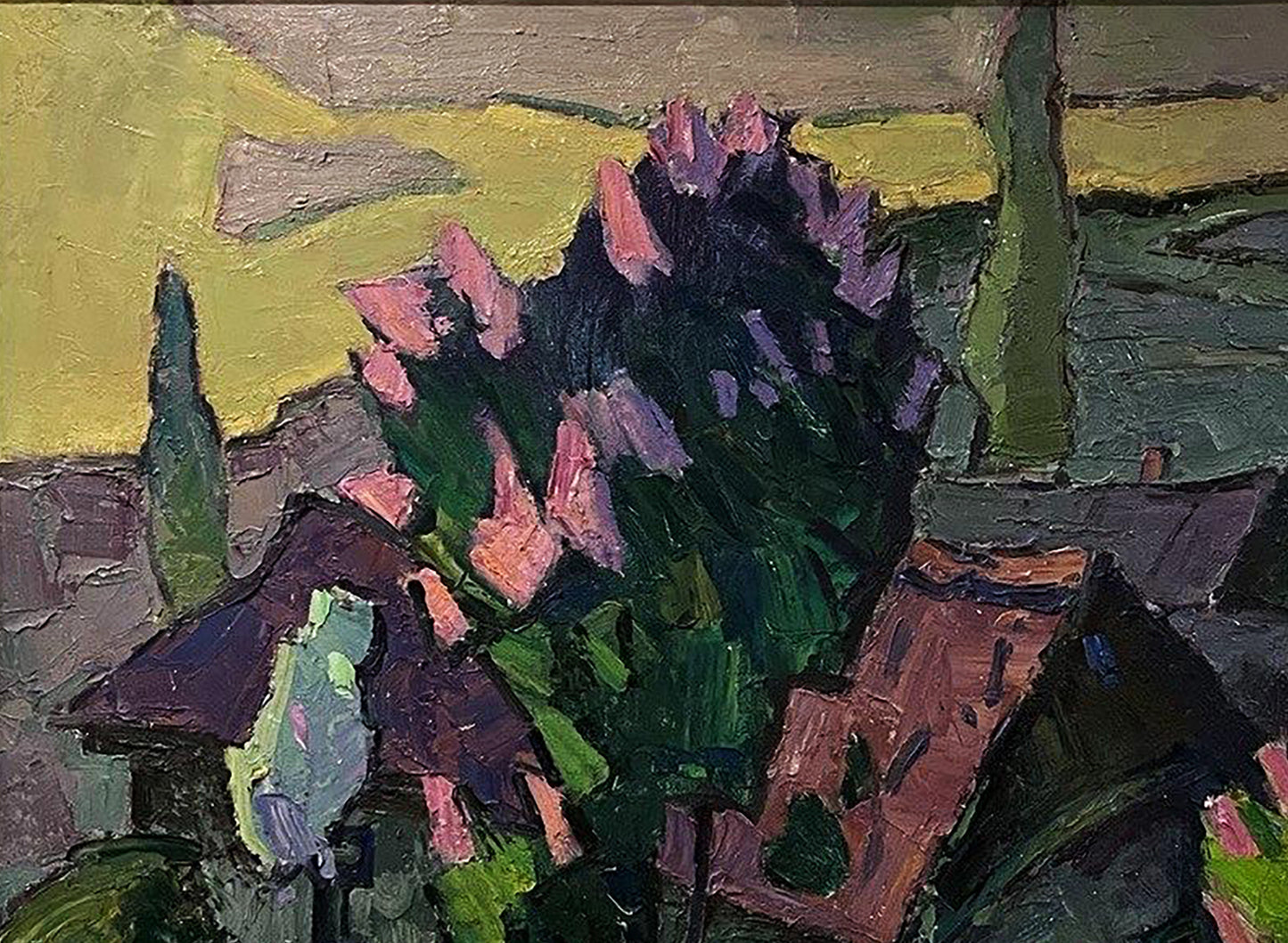 Oil painting Lilac bush Oleksandr Andreev