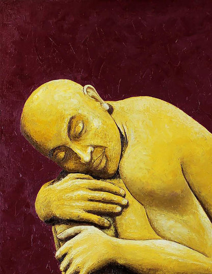 Oil painting Sleeping Buddha Andriy Klishyn