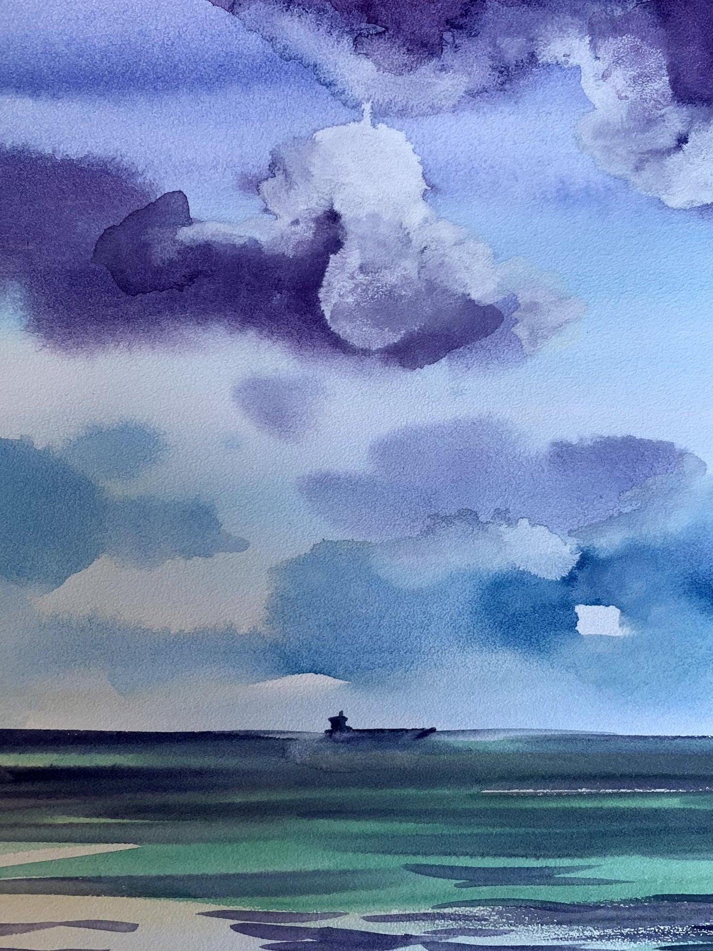 Watercolor painting Sea silence Svetlana Gramm