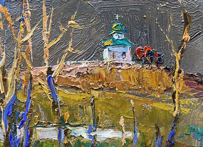 Oil painting Evening bell Oksana Ivanyuk