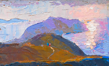 Oil painting Mountain sketch Egor Shvachunov