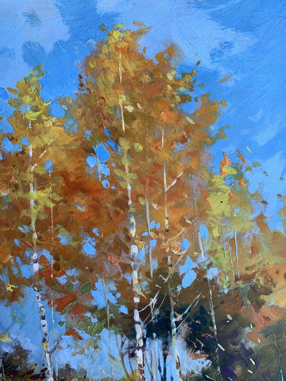 OIl painting Orange forest Yuriy Suprunchuk