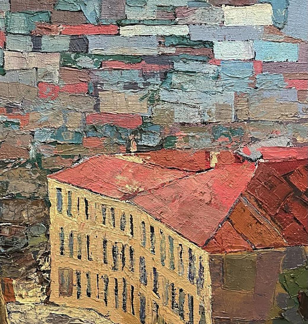 Oil painting City alley Serhiy Kovalev