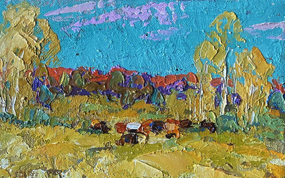 Oil painting Bows in autumn Oleksiy Ivanyuk