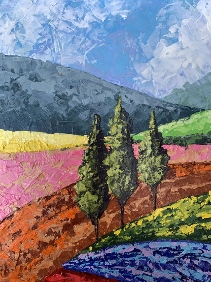 Oil painting Mountain Glade V. Zadorozhnya