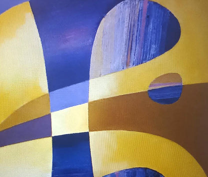 Oil painting Blue shapes Alexander Strashevich