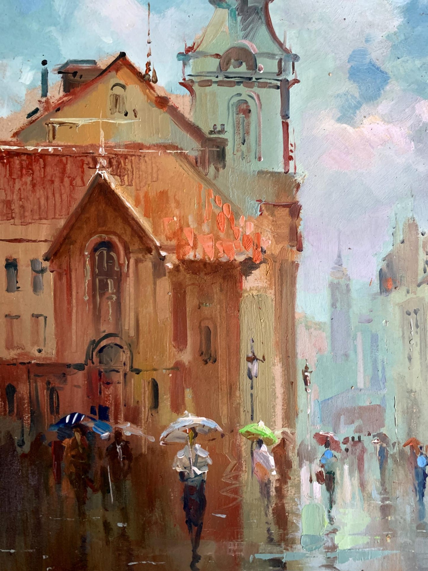 OIl painting Dynamics of urban life Yuriy Suprunchuk