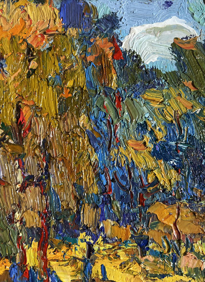 Oil painting Sunbeams on the meadows Oksana Ivanyuk