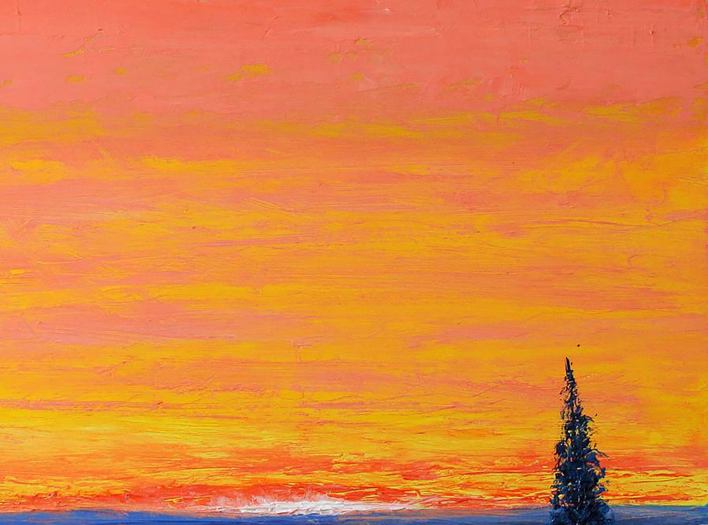 Oil painting Orange Dawn Andriy Klishyn