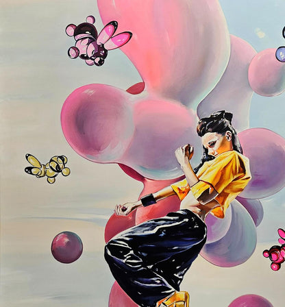 Oil painting Tiktok girl dancing Igor Konovalov