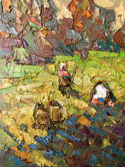 Oil painting Village days Oleksiy Ivanyuk