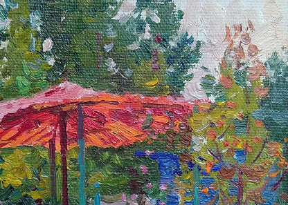 Oil painting Gazebo Yury Konovalov