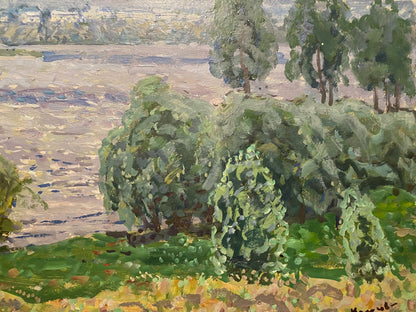 Oil painting Dnieper Bay Georgy Kolosovsky
