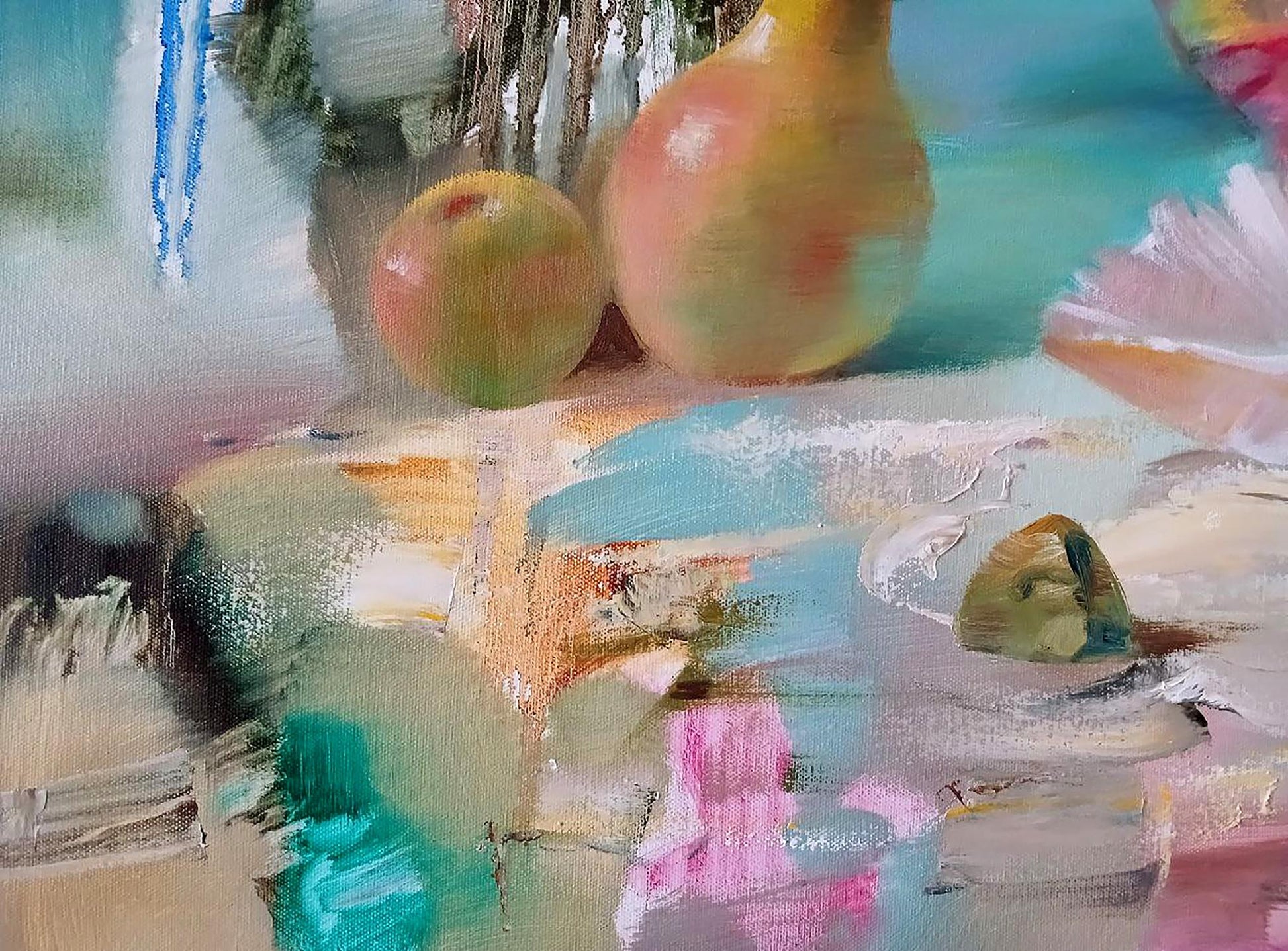 Abstract oil painting still life