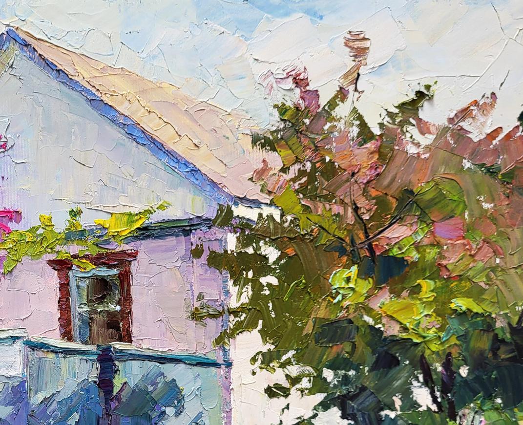 Oil painting Lilac bush Boris Serdyuk