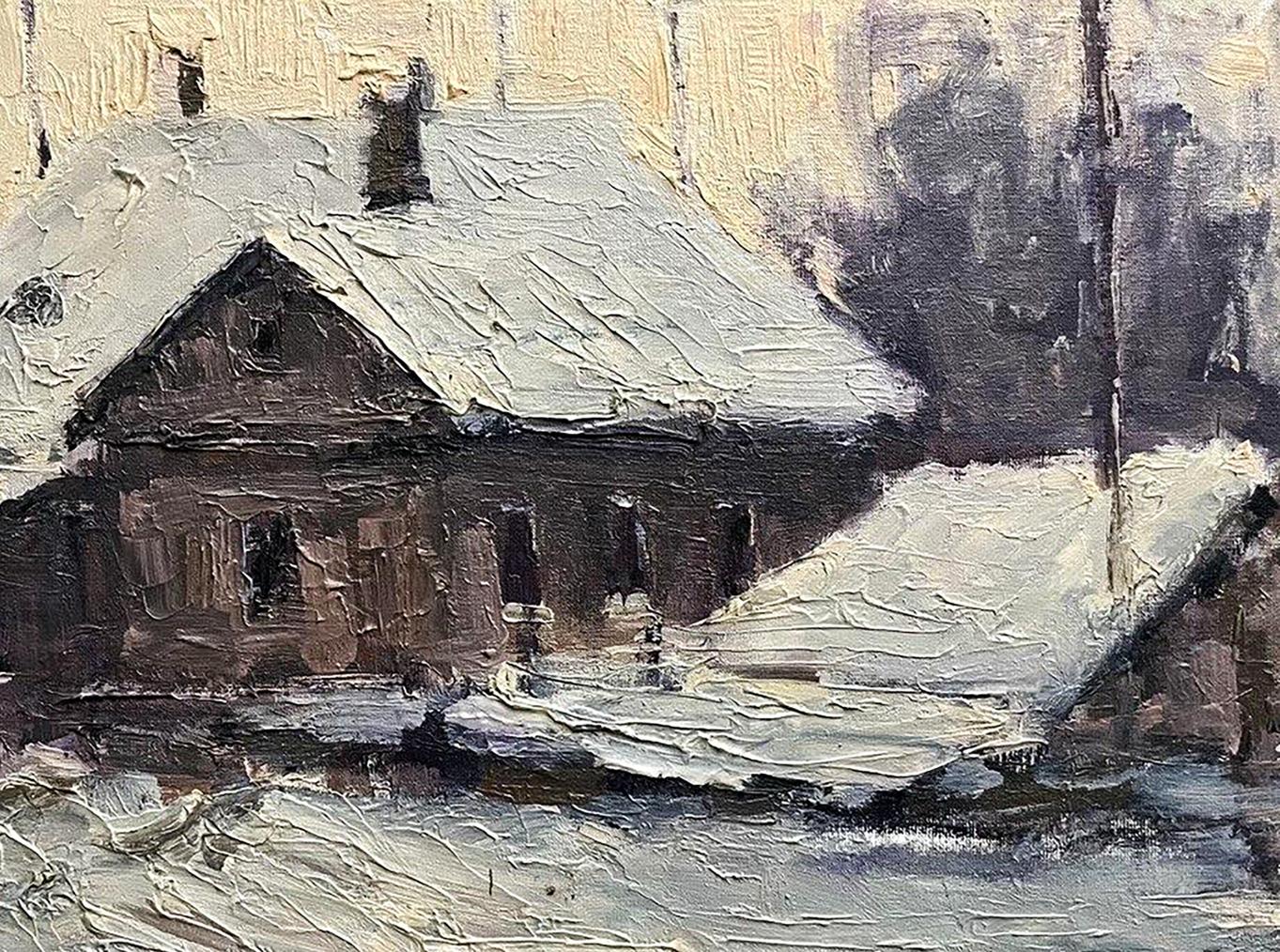 Oil painting White evening Volodymyr Pashchenko