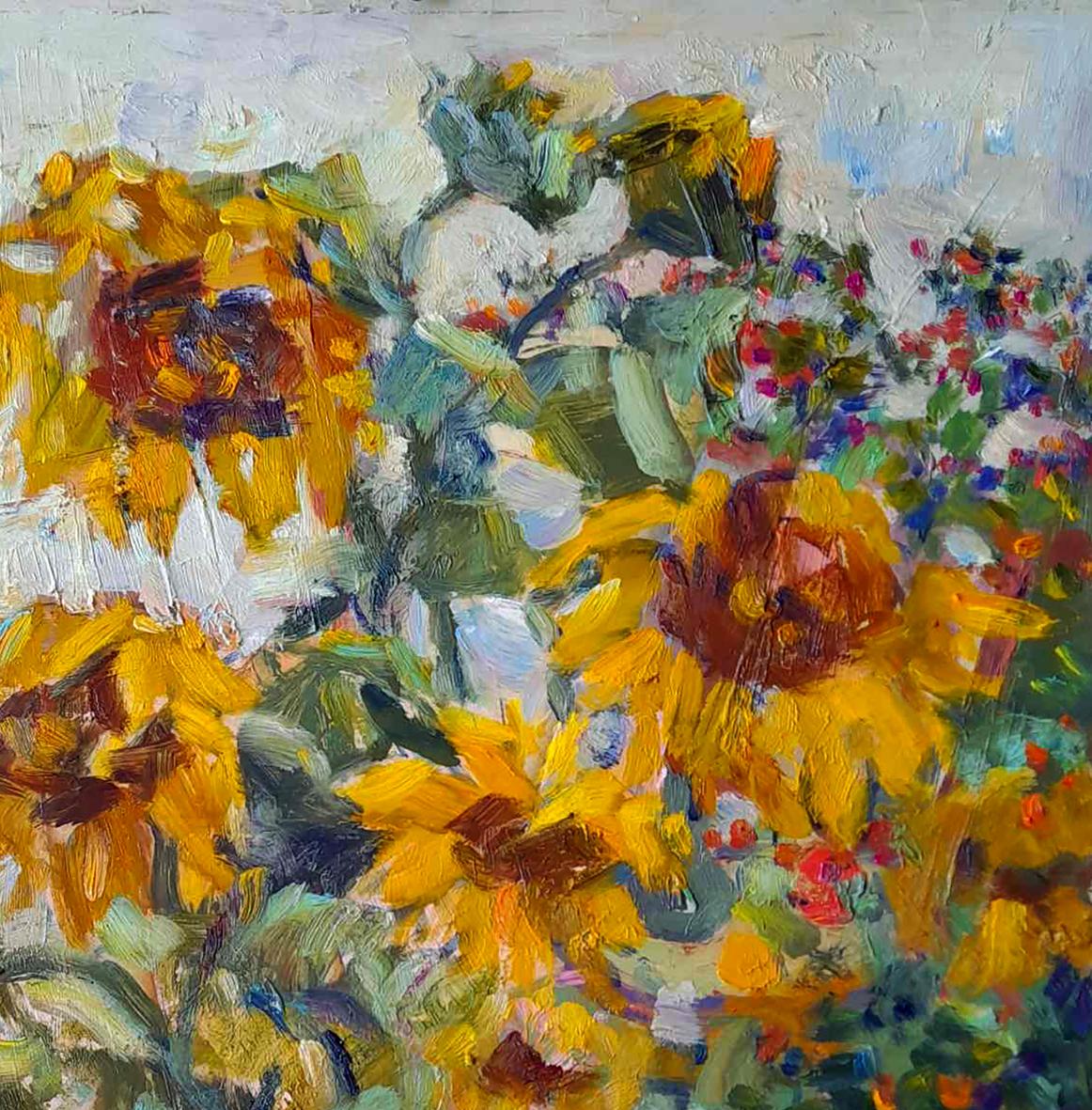 Oi painting Sunflowers are blooming Ivan Kovalenko