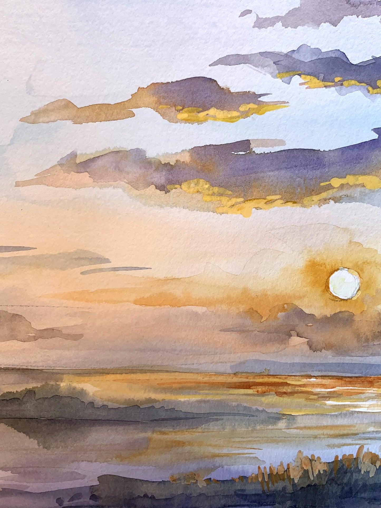 Watercolor painting Magic sea Svetlana Gramm