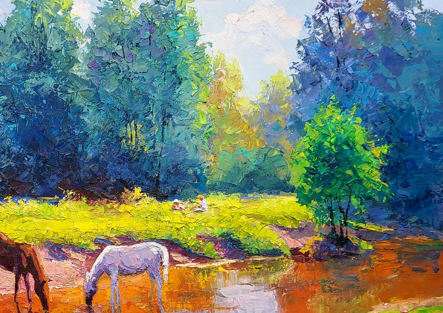 Oil painting Summer afternoon Boris Serdyuk