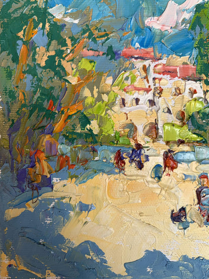 Oil painting In the shadow of a city park Oleksiy Ivanyuk