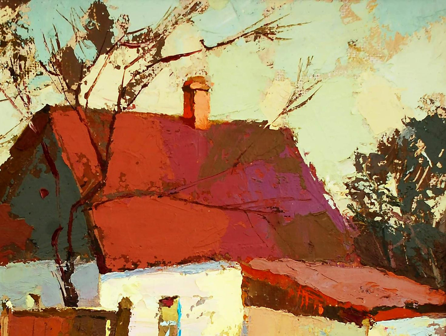 Oil painting Warm March Egor Shvachunov