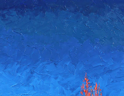 Oil painting Landscape of orange algae Andriy Klishyn