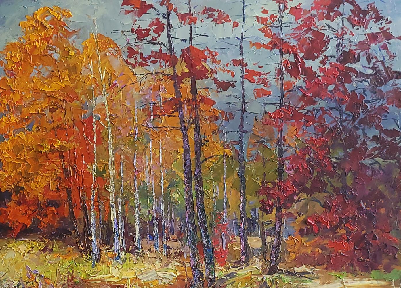 Oil painting Autumn forest Boris Serdyuk