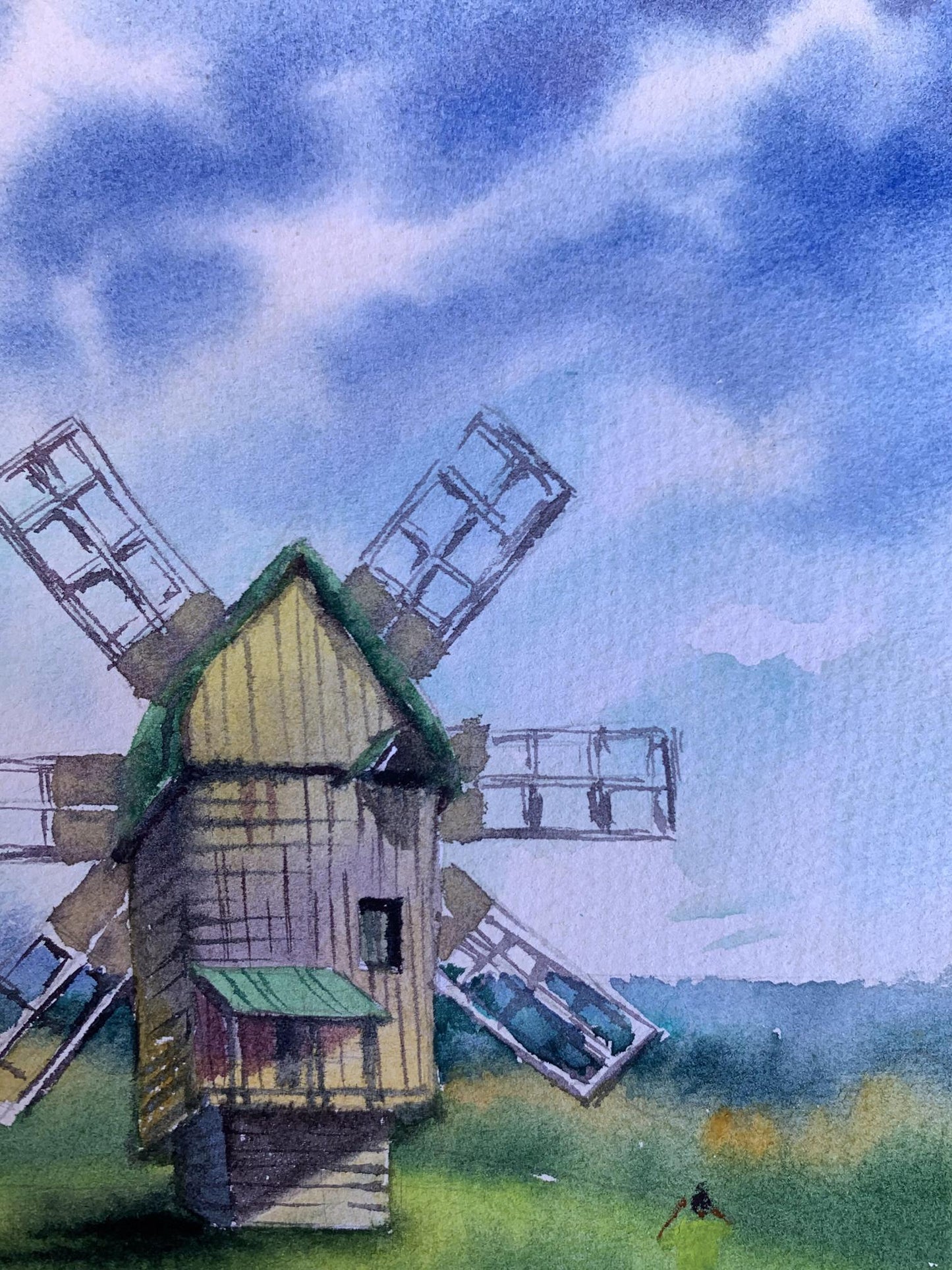 Pastel painting At the mill Svetlana Gramm