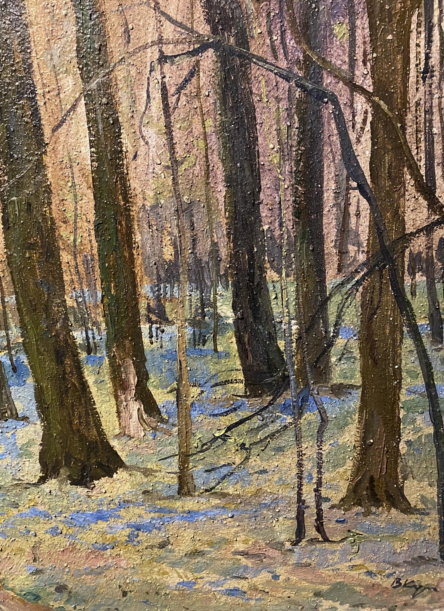 Oil painting Spring in the forest Valentin Kuts