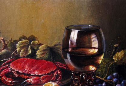 Oil painting Still life with a crab Valeriy Bulat