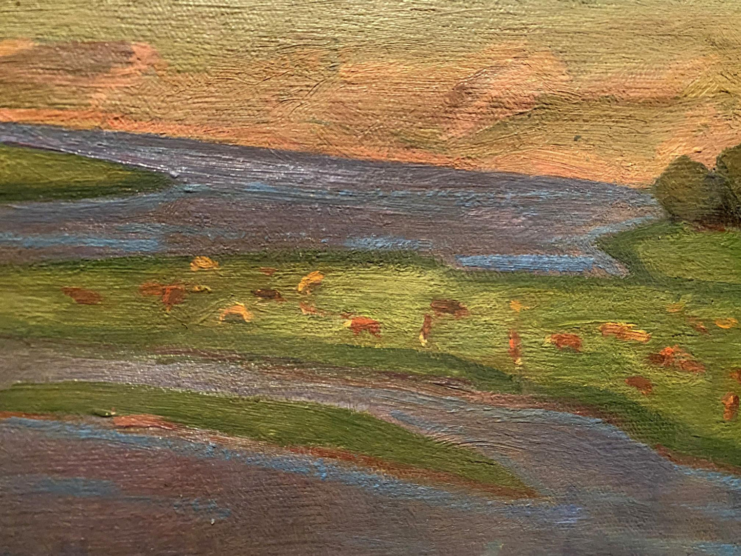Oil painting River view Nikolai Hrustalenko