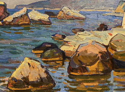 Oil painting Sea shore Grigoriy Ruban