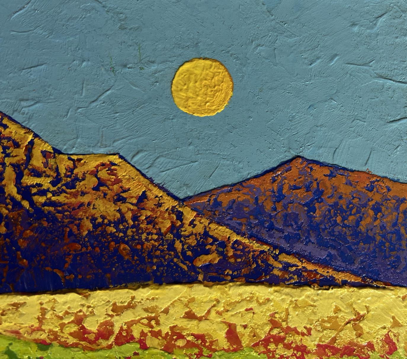 Oil painting Mighty mountains in the fields V. Zadorozhnya