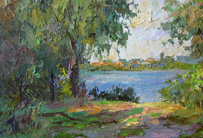 Oil painting On the shore Boris Serdyuk