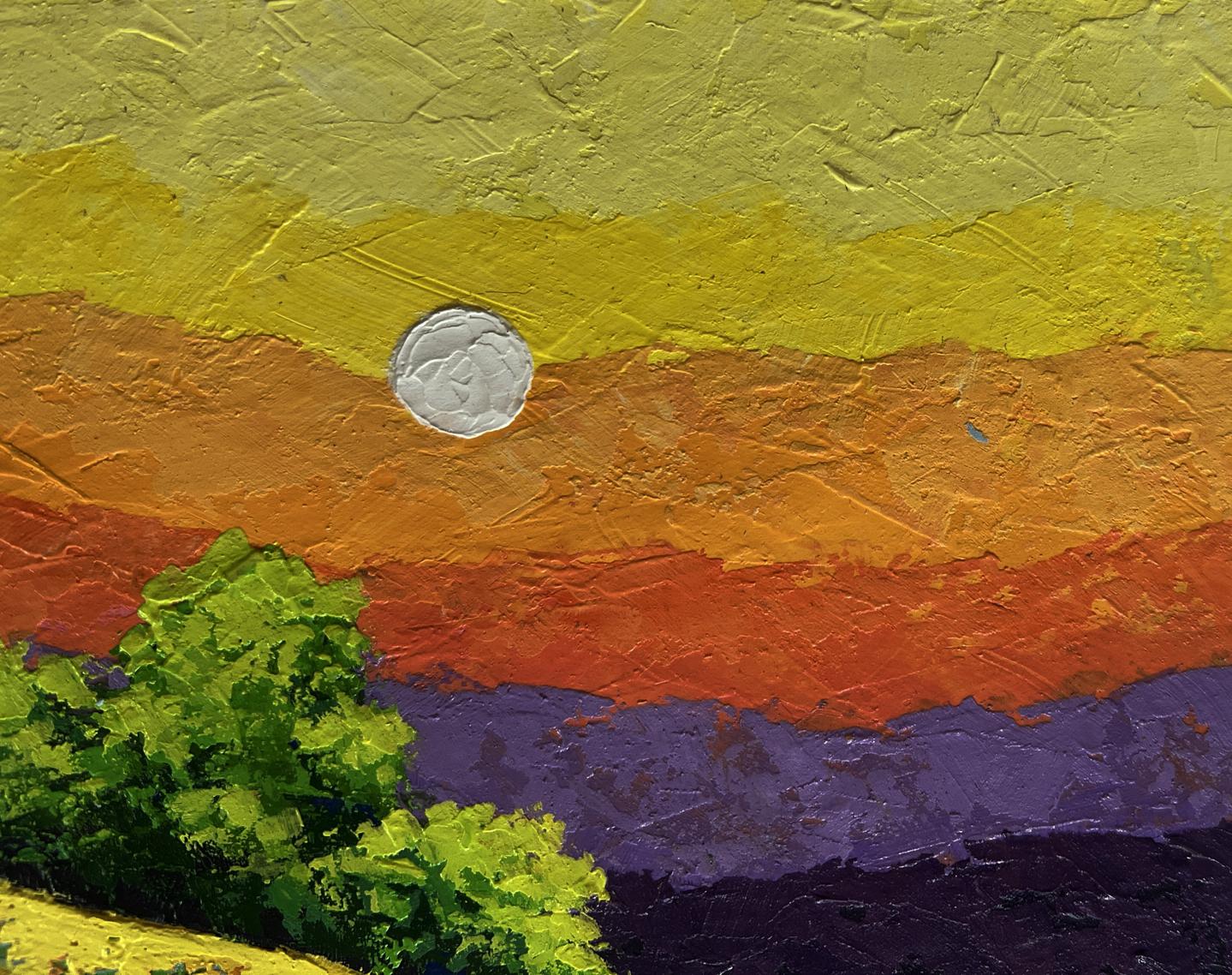 Oil painting Different shades of sunset V. Zadorozhnya