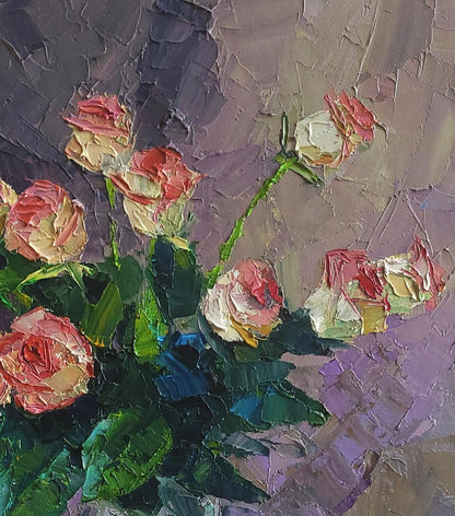 Oil painting Roses in crystal Boris Serdyuk