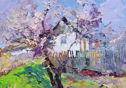 Oil painting The magic of spring Boris Serdyuk