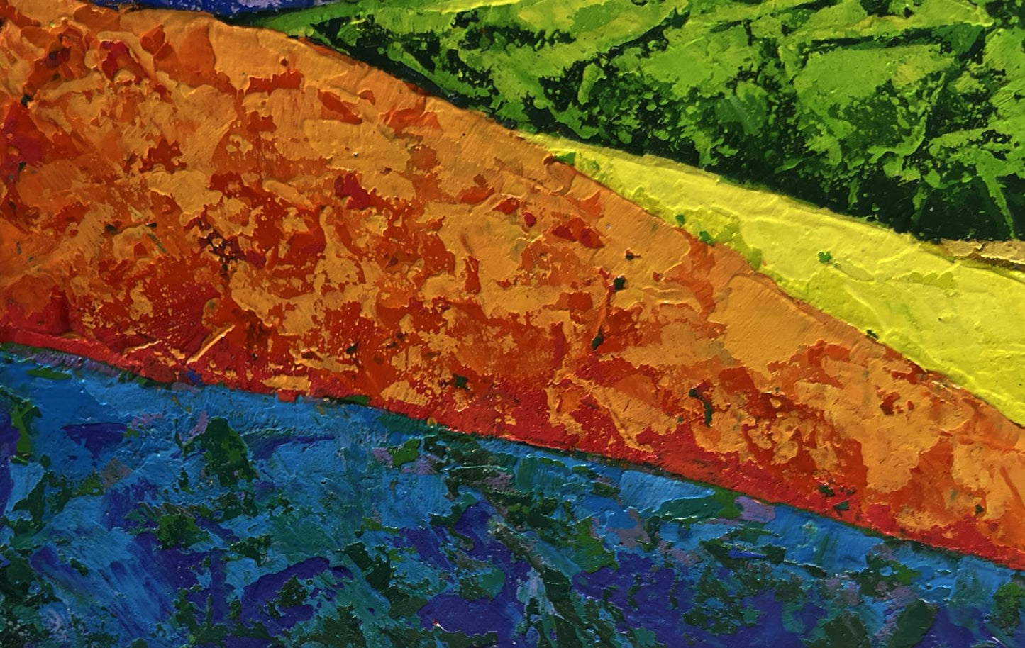 Oil painting Symphony of sunset over the mountains V. Zadorozhnya