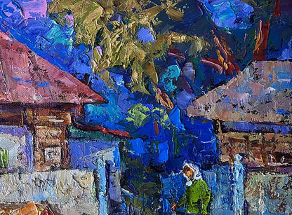 Oil painting The Evening has arrived Oleksiy Ivanyuk