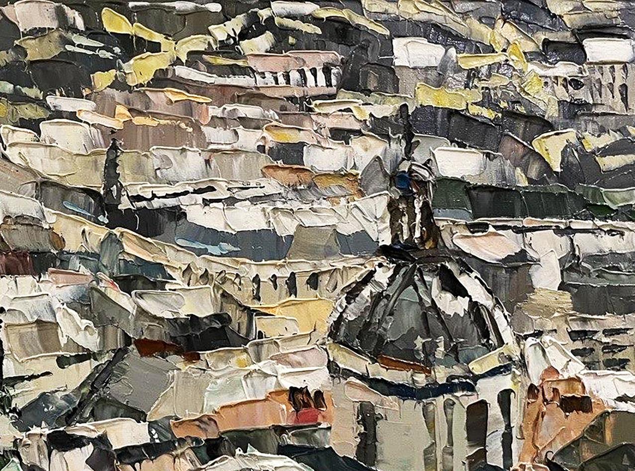 Oil painting Roofs of the city Horishnyi N.A.