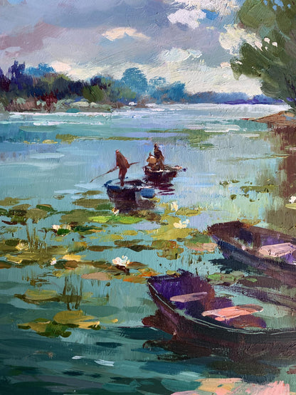 OIl painting Boat trip Yuriy Suprunchuk