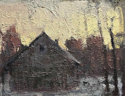 Oil painting Evening has come Volodymyr Pashchenko