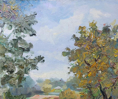 Oil painting Silver poplars Boris Serdyuk