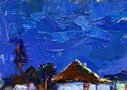 Oil painting Moonlit night Oksana Ivanyuk