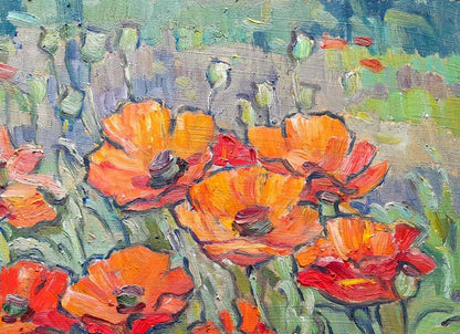 Oi painting Poppies in the field Ivan Kovalenko